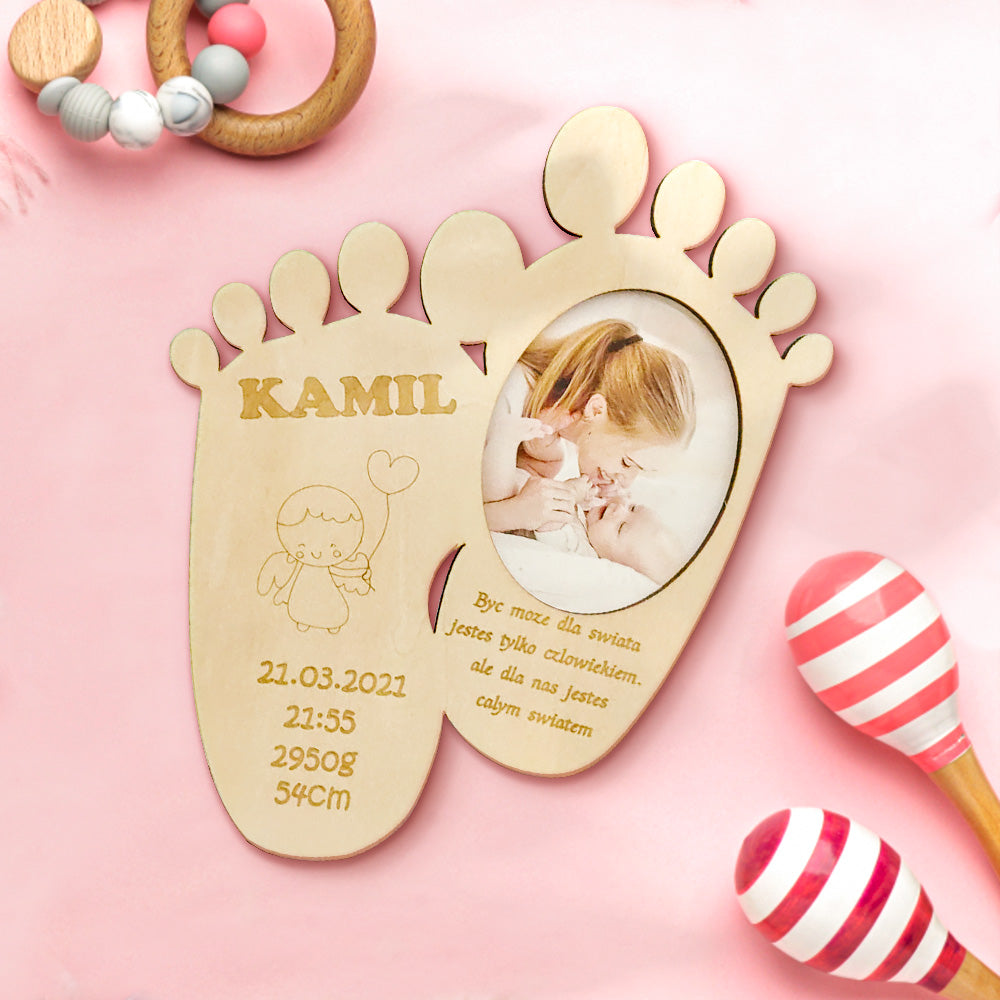 新生儿纪念木质摆件脚丫款CBS6685