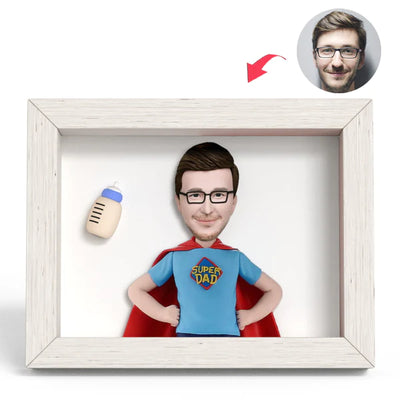 单人头部泥人定制款相框CBS7865