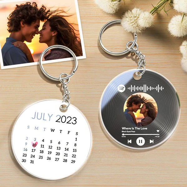传图音轨日历钥匙扣SKL3344