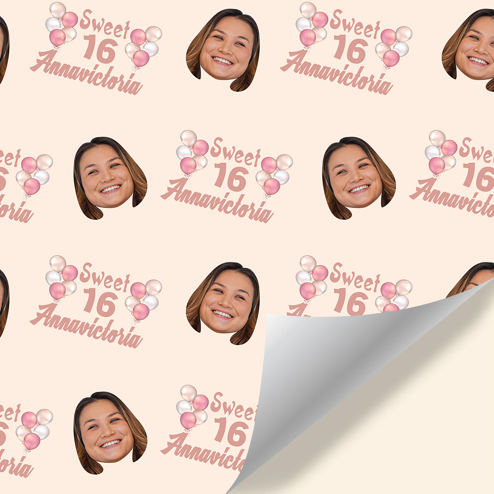 派对礼品纸-抠头+刻字