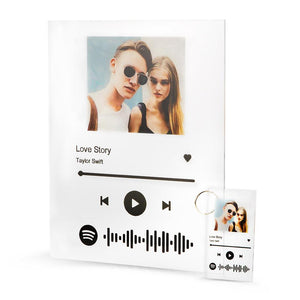 Custom Spotify Code Music Plaque With A Free Same Keychain(声田码扫描-牌子+钥匙链)