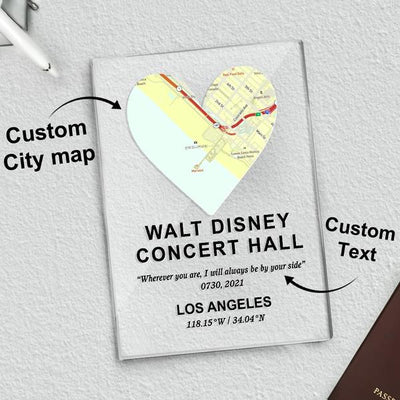 Heart Map Display（心形地图摆件-亚克力板）