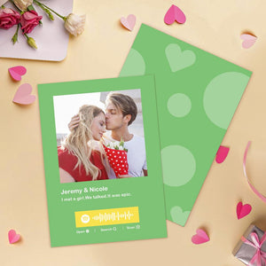 Custom Spotify Code Music Cards Multicolors Cards For Valentine's Day Cards ForAnniversary