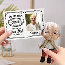 Load image into Gallery viewer, Custom Crochet Doll Handmade Mini Look alike Dolls with Personalized Card Gifts for Dad
