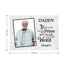 Load image into Gallery viewer, Custom Crochet Doll Handmade Mini Dolls Look alike Your Photo with Personalized Card Gifts for Father
