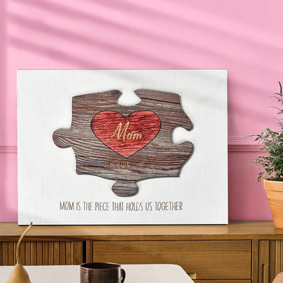 定制-母亲主题木制心形拼图-CBS4478