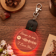 將圖片載入圖庫檢視器 Personalized Spotify Code Keychain 7 Colors Light Up Keychain
