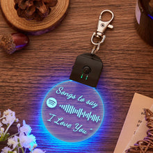 將圖片載入圖庫檢視器 Personalized Spotify Code Keychain 7 Colors Light Up Keychain
