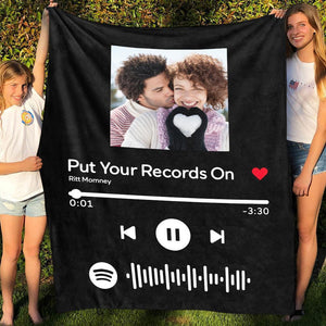 Spotify Music Personalized Photo Blanket