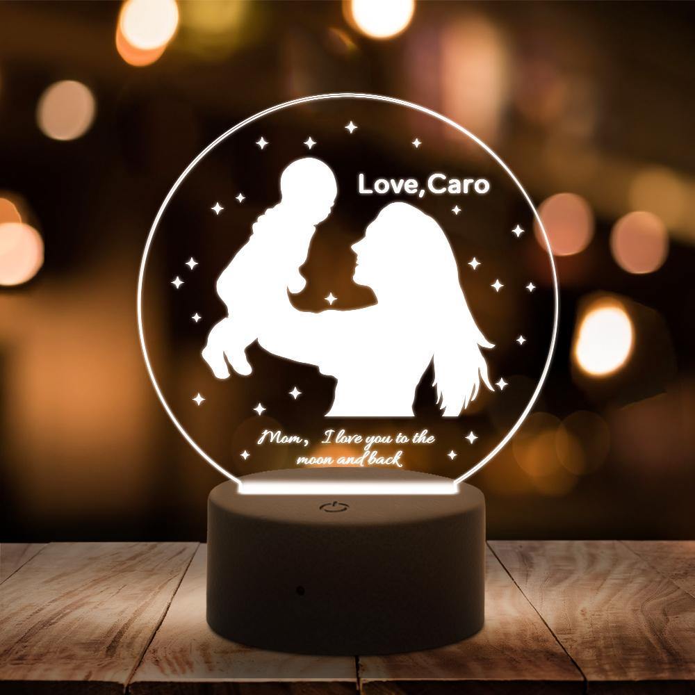 Custom 3D night light best anniversary gift for wife and baby - MyPhotoKeychain