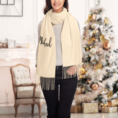 刻字-仿羊绒围巾-CNC025