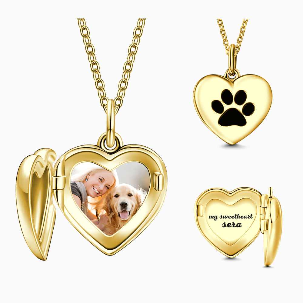 SF迁移-心形传图可选刻字印花项链C095BY