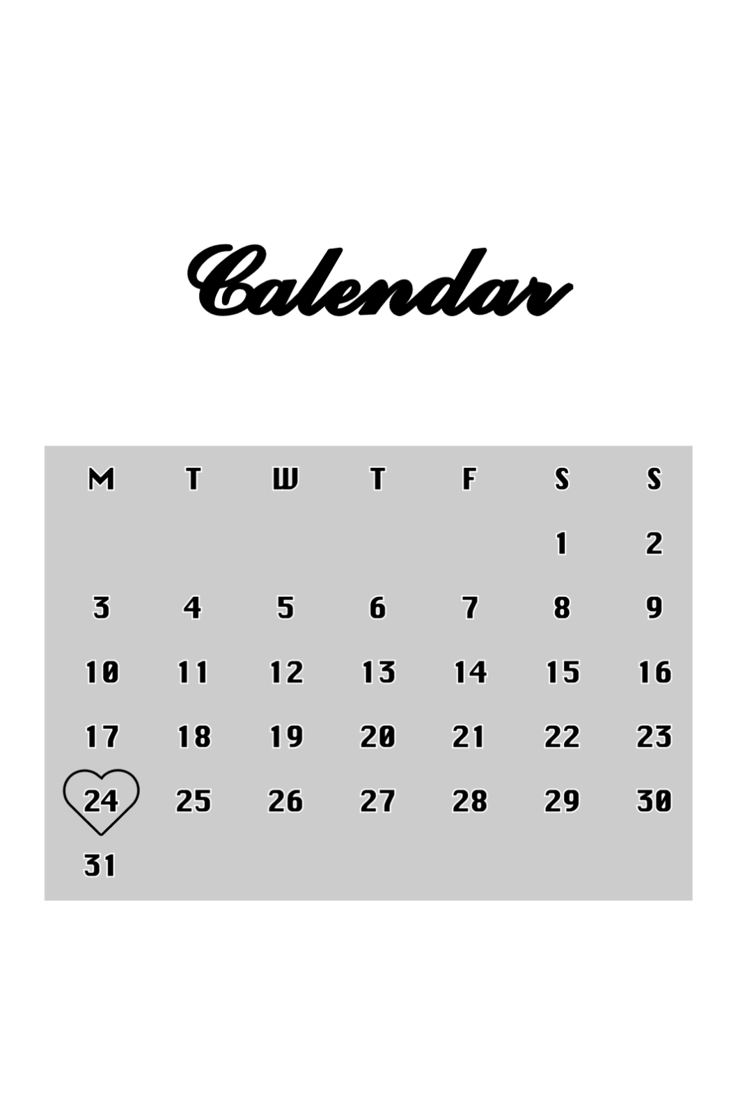 欢进测试 | 日历素材