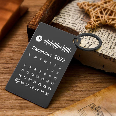 定制设计器-音轨+日历 钥匙扣-SKL2662