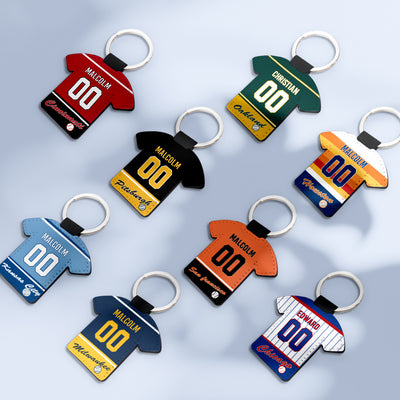 自定义双面皮革钥匙扣SKL2098