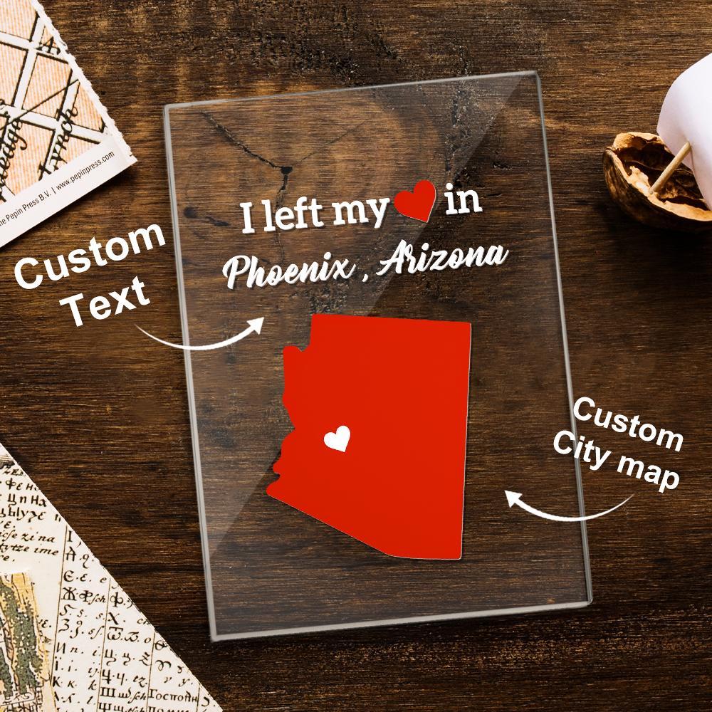 刻字地图亚克力摆件CBS682