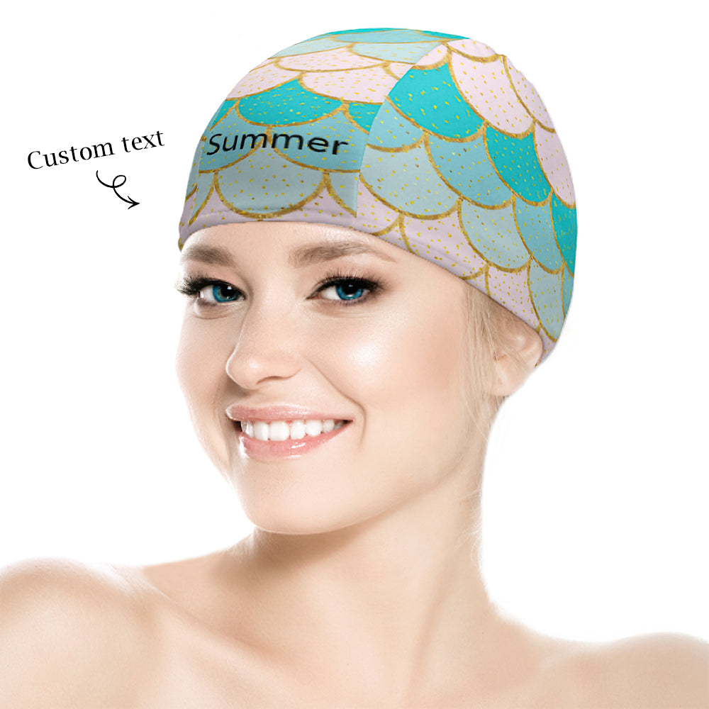 Custom Swimming Cap Personalized Shell Swim Caps Swimming Hats for Men Women
